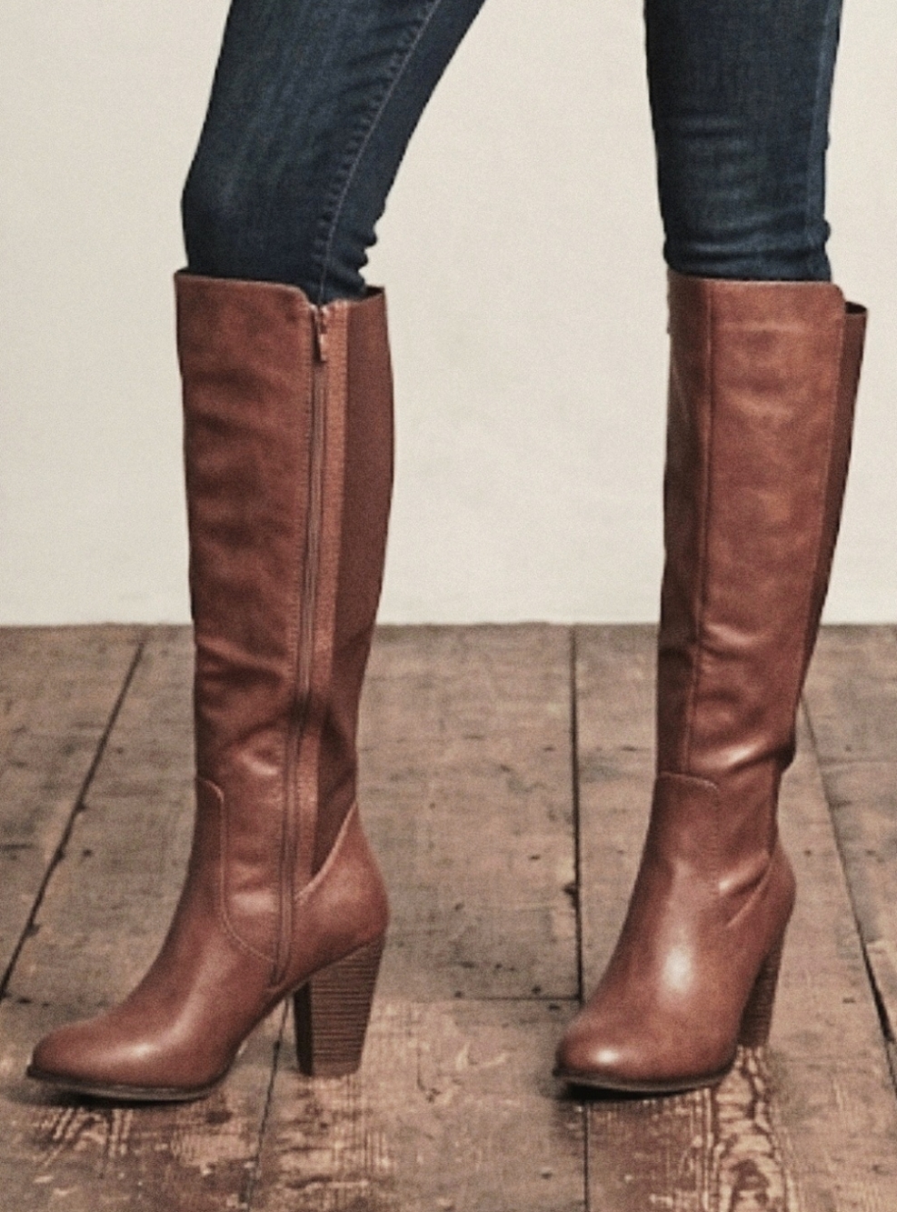 Tan Knee High Boots